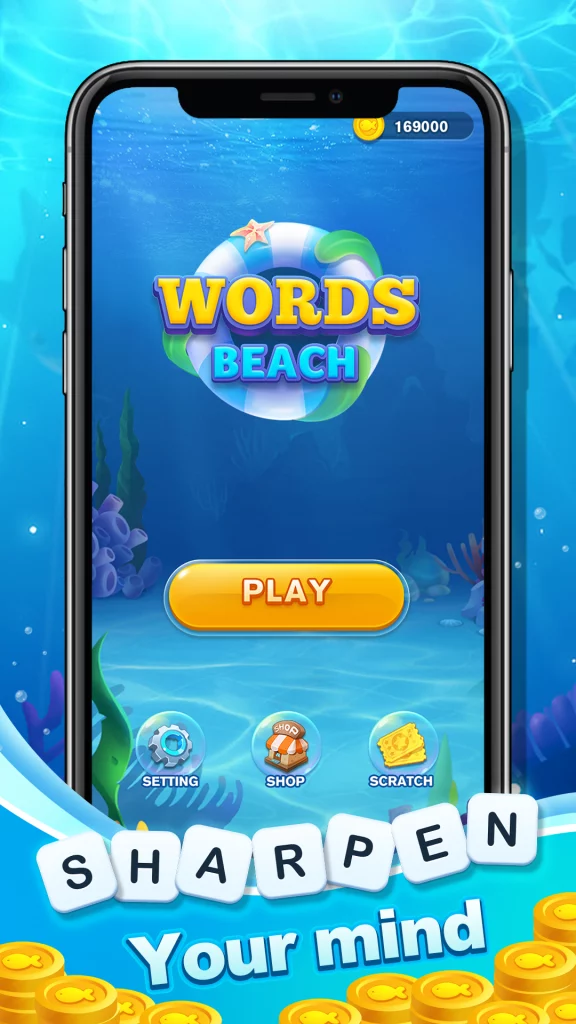Word Beach Puzzle: Fun Game